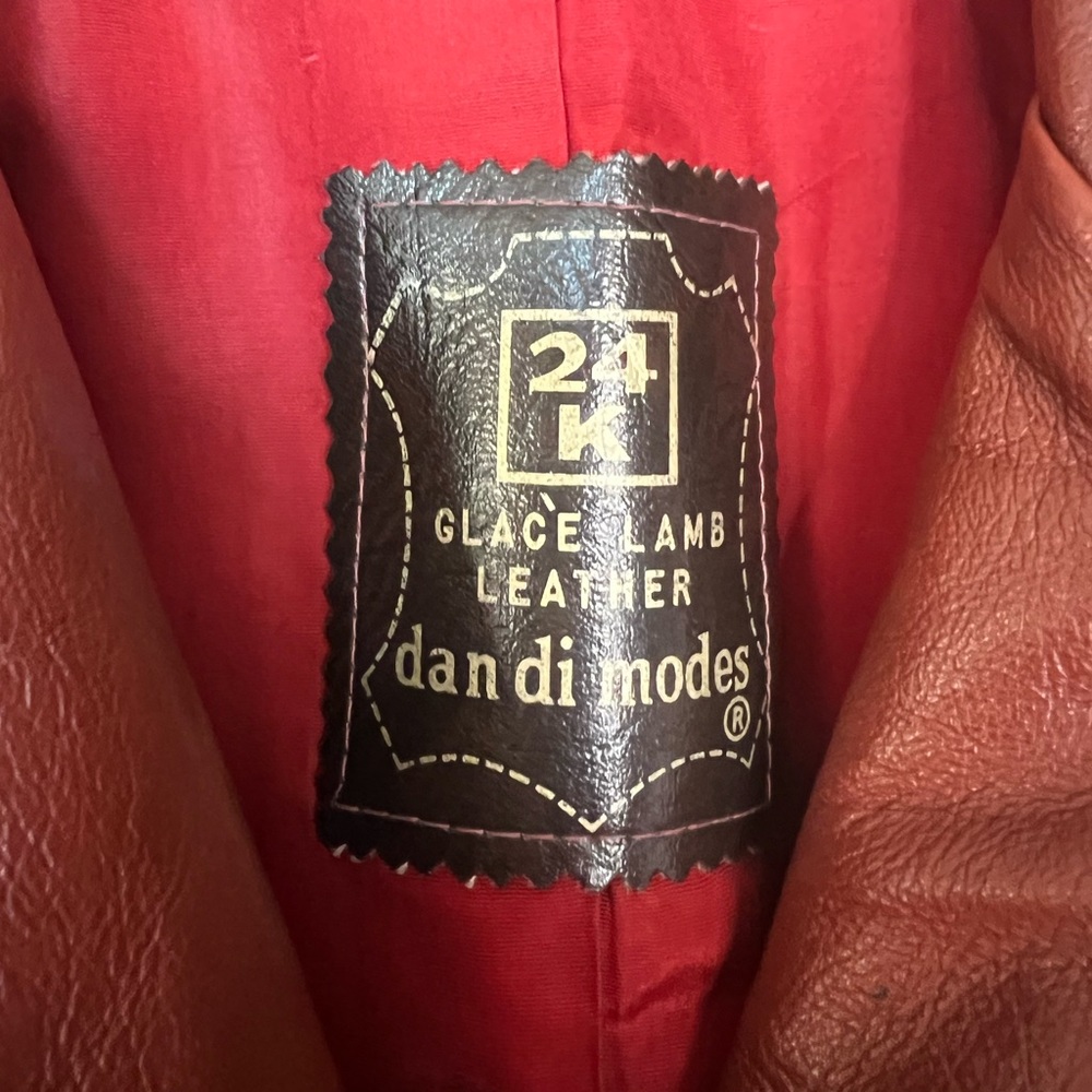 Vintage 24K Dan di Modes Leather Coat. - Picture 2 of 13